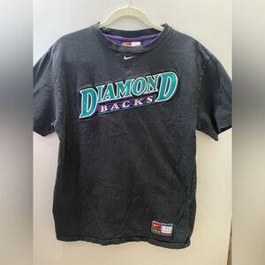 Arizona Diamondbacks Shirt Mens M Black Short Sleeve Nike Tee Genuine Swoosh Y2k